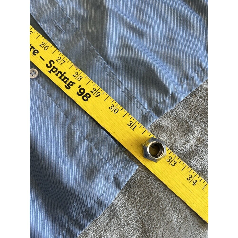 VTG 60s 70s Jacques Corbeau Tailored Fit Dagger Disco Shirt Size L Blue - Picture 4 of 9